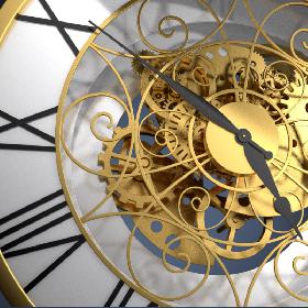 Clock mechanism and gears